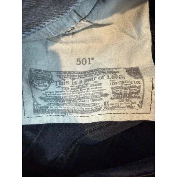 Levi's | 501 Original Straight Leg Jeans Black | Men's 31x30 - Picture 9 of 9